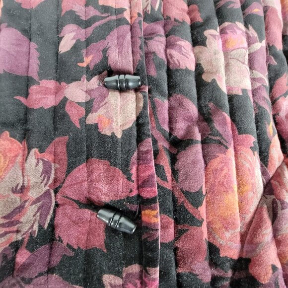 Vintage Sun'n Sand Floral Velvet Jacket With Chinese Knot Buttons - Picture 8 of 8